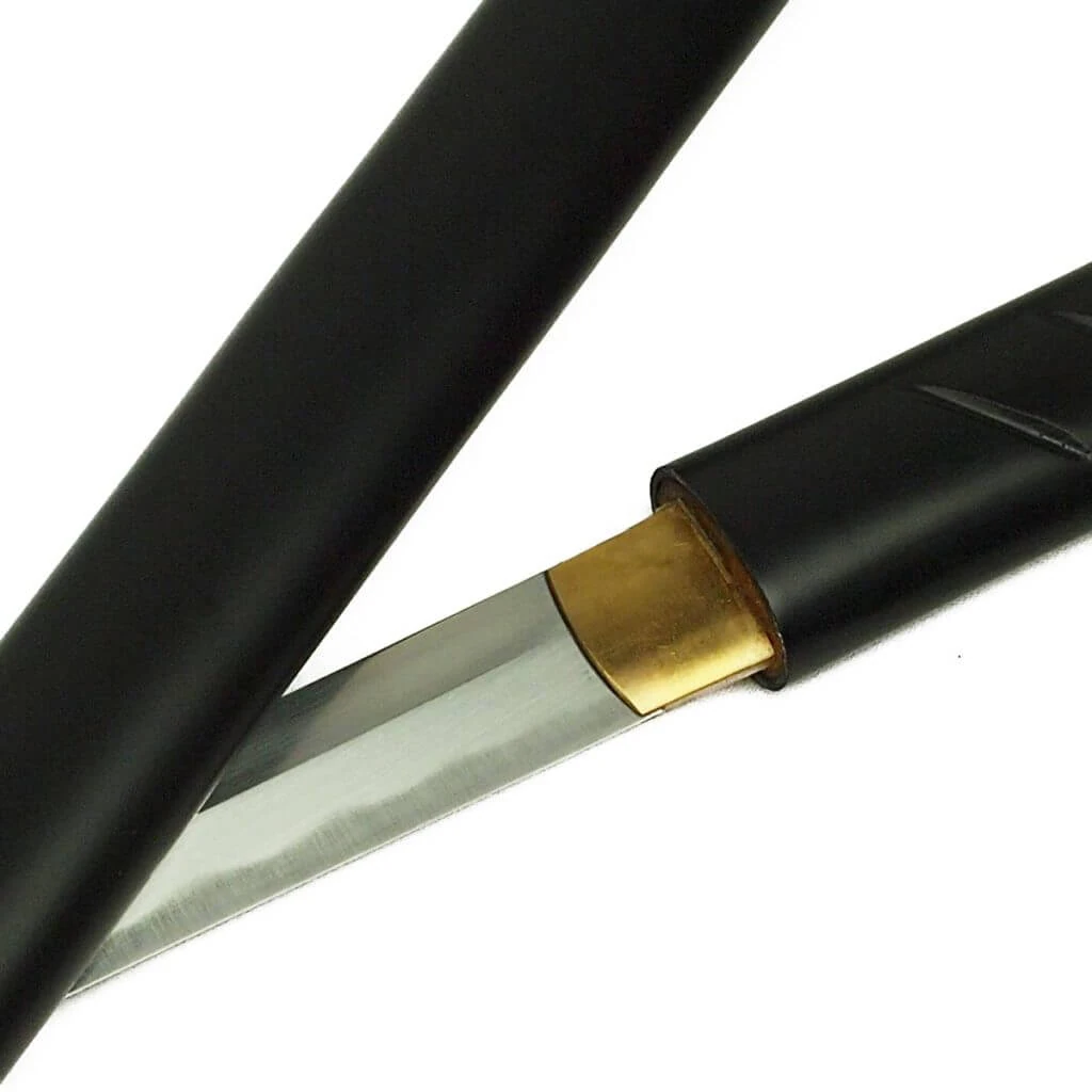 Zatoichi Katana aus 1045 Carbonstahl – schwarz